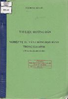 Tài liệu hướng dẫn nghiệp vụ tư vấn chống bạo hành trong gia đình (Dùng cho các nhà tư vấn)